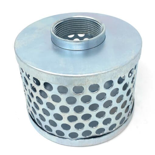 1-1/2" Round Hole Suction Strainer, Plated Steel