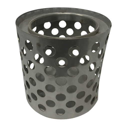 6" Suction Strainer, Round Hole, Stainless Steel