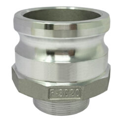 Gloxco Aluminum Type FR Cam and Groove Reducer, 3" Male Camlock Adapter x 2" Male NPT (CAM-3020-FR-AL)