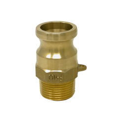 Gloxco Brass Type F Cam and Groove Fitting, 1" Male Camlock Adapter x 1" Male NPT (CAM-10-F-BR)