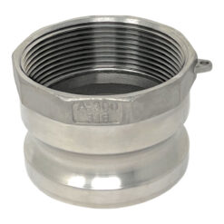 Stainless Steel Type A Cam and Groove Fitting, 3" Male Camlock x 3" Female NPT (CAM-30-A-SS)