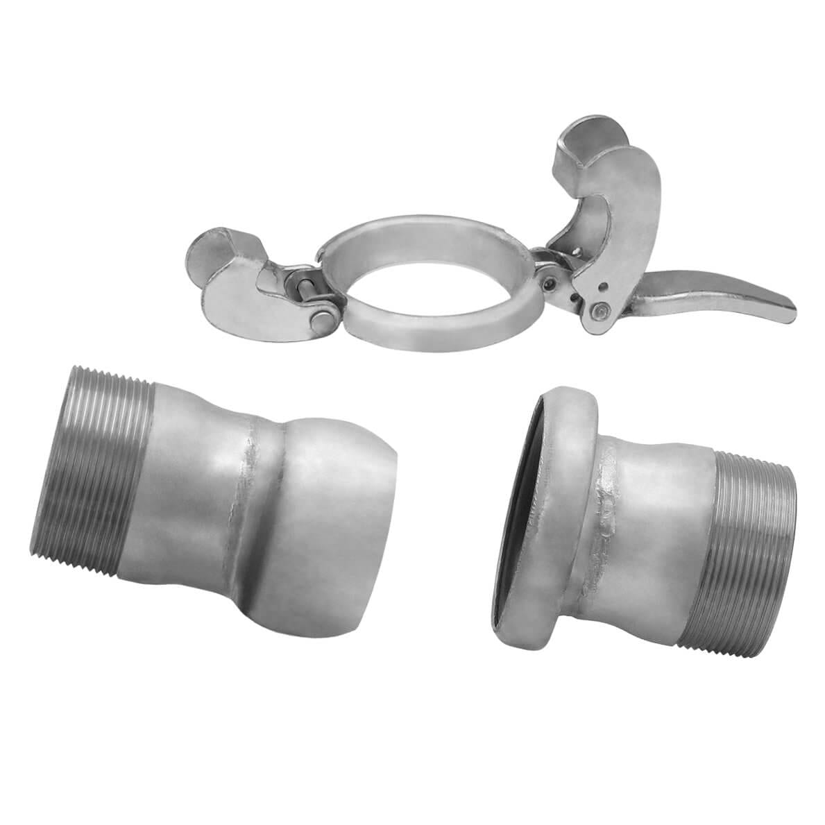 Male 4" Bauer Type Lever Lock Coupling for 4" Hose Closure Ring or Set Female