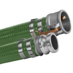 Green PVC Suction Hose Assembly, Cam and Groove Fittings