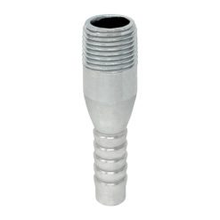 Combination (KC) Nipple Fitting, 1/2" Hose Shank x 1/2" Male NPT, Zinc Plated Steel (KCN-050-NPT-GS)
