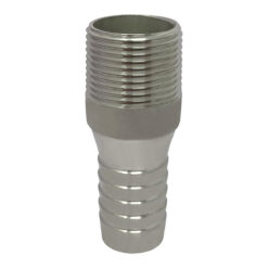 Combination (KC) Nipple Fitting, 1" Hose Shank x 1" Male NPT, Stainless Steel (KCN-100-NPT-SS)