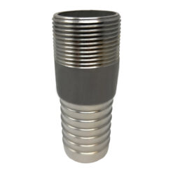 Combination (KC) Nipple Fitting, Reducer, 1-1/2" Hose Shank x 1-1/4" Male NPT, Stainless Steel (KCN-1512-NPTR-SS304)