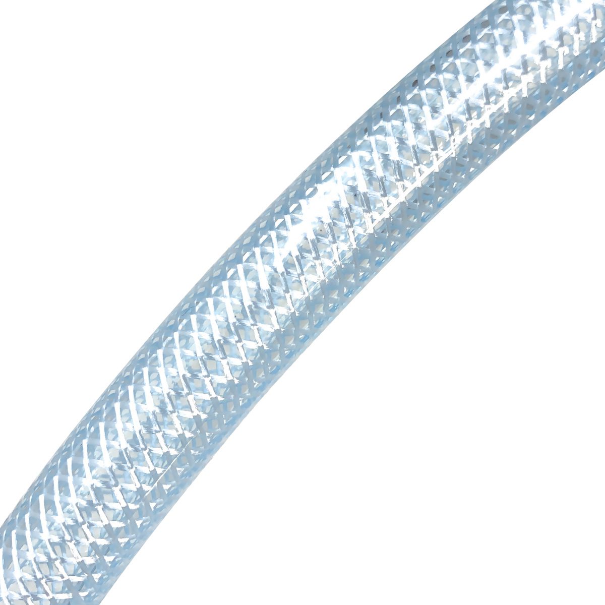 Gloxco Clear Braided PVC Tube, Food Grade Hose, 3/8 ID, 25 Ft Length