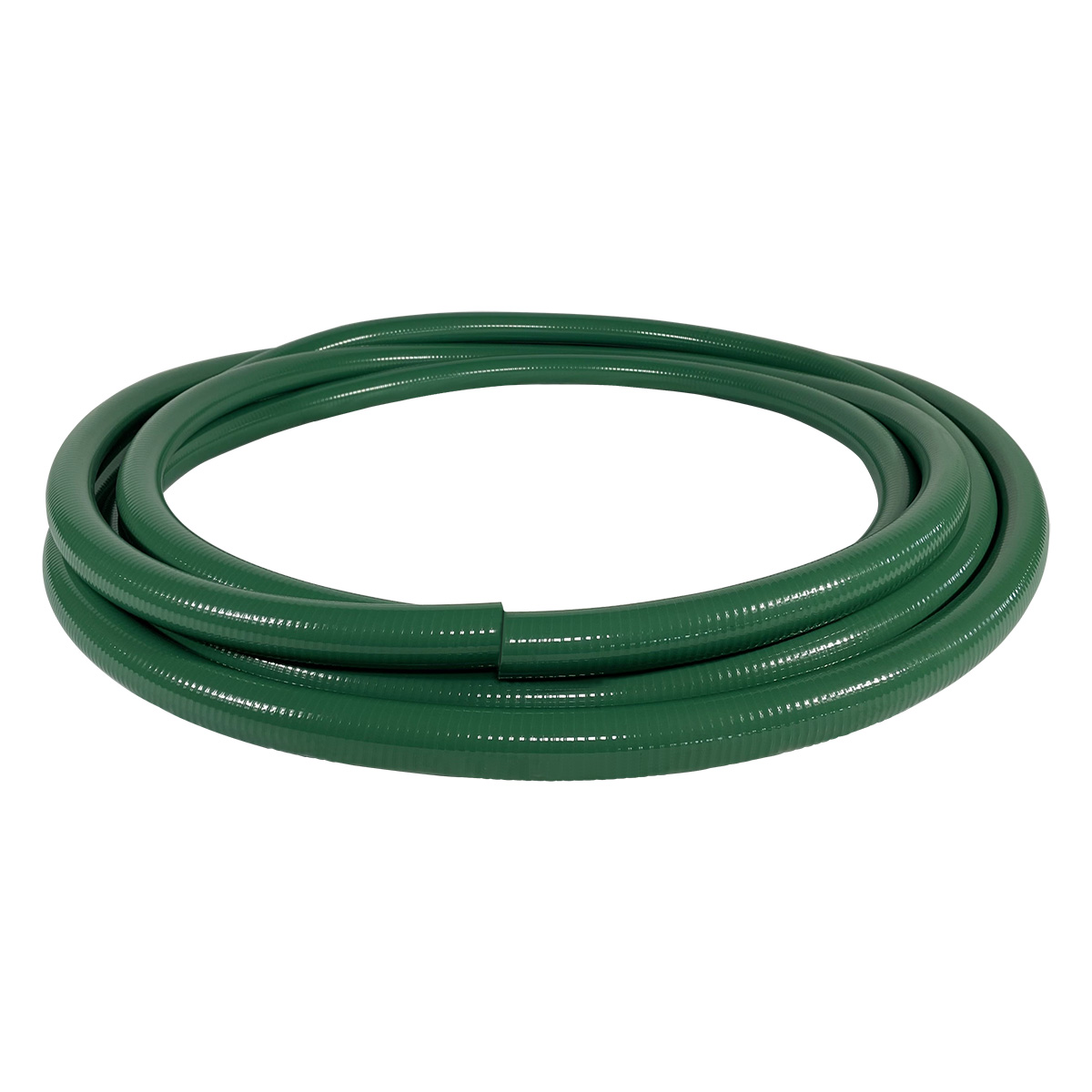 Gloxco 1-1/4" ID Green PVC Suction Hose, 85 PSI, 40' Length