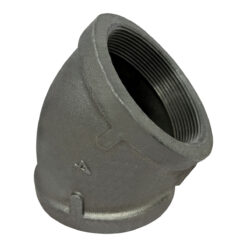 4" Pipe Fitting Elbow, 4" Female NPT x 4" Female NPT, 45 Degree, 150# Black Malleable Iron