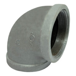 4" Pipe Fitting Elbow, 4" Female NPT x 4" Female NPT, 90 Degree, 150# Black Malleable Iron