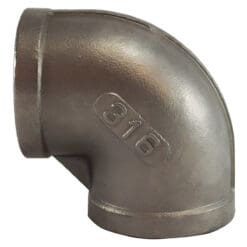 2" Pipe Fitting Elbow, 2" Female NPT x 2" Female NPT, 90 Degree, 150# 316 Stainless Steel