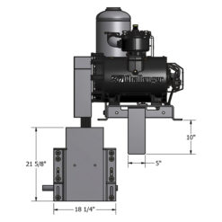 NVE 607 PRO Challenger Vacuum Pump Top of Frame Mount Package, Clockwise Rotation, Top Valve, Fan Cooled, Muffler Package (NVE-117-607P-TM-FD)