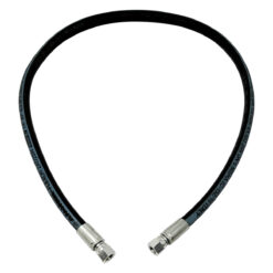 1/4" Hydraulic Hose Assembly, Double Wire Braid, Female JIC Straight Swivel x Female JIC Straight Swivel, 5800 PSI, 48" Length