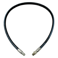 1/4" Hydraulic Hose Assembly, Double Wire Braid, Male NPT Straight Swivel x Male NPT Straight, 5800 PSI, 48" Length